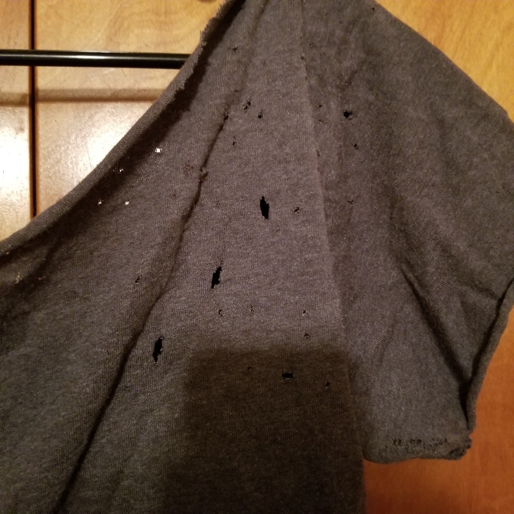 Distressed Cropped Tee - Picture 2 of 5